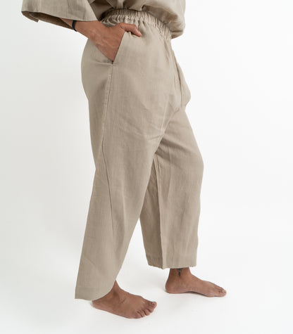 Organic Linen Balloon Lounge Pants - Raw