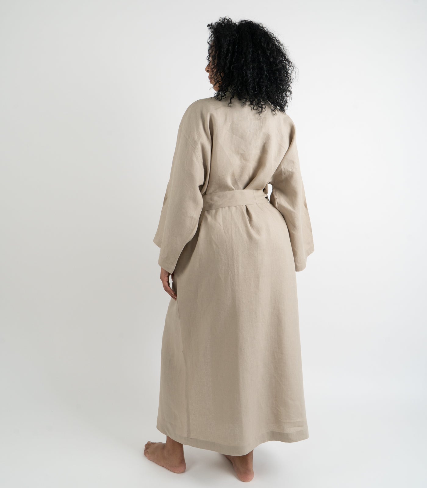 Organic Linen Robe - Raw