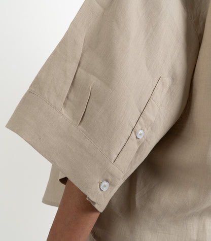 Organic Linen Lounge Shirt - Raw