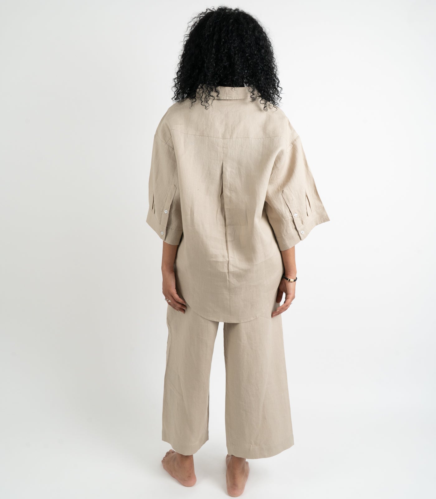 Organic Linen Lounge Shirt - Raw