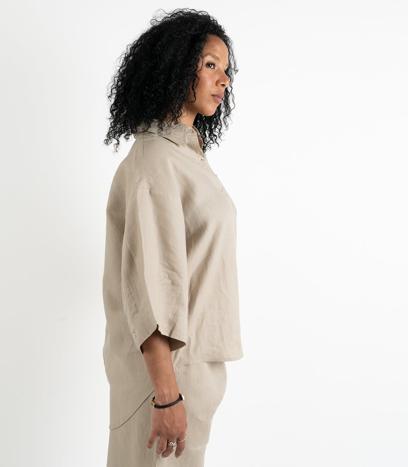 Organic Linen Lounge Shirt - Raw