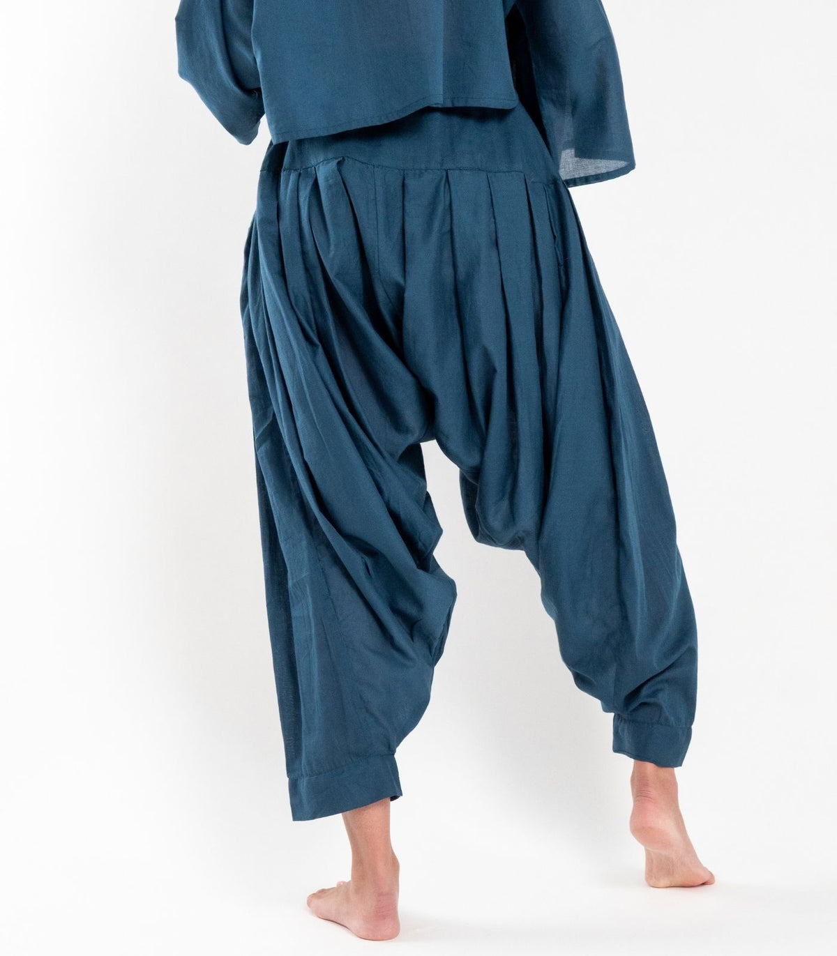 Organic Voile Patiala Pants - Indigo