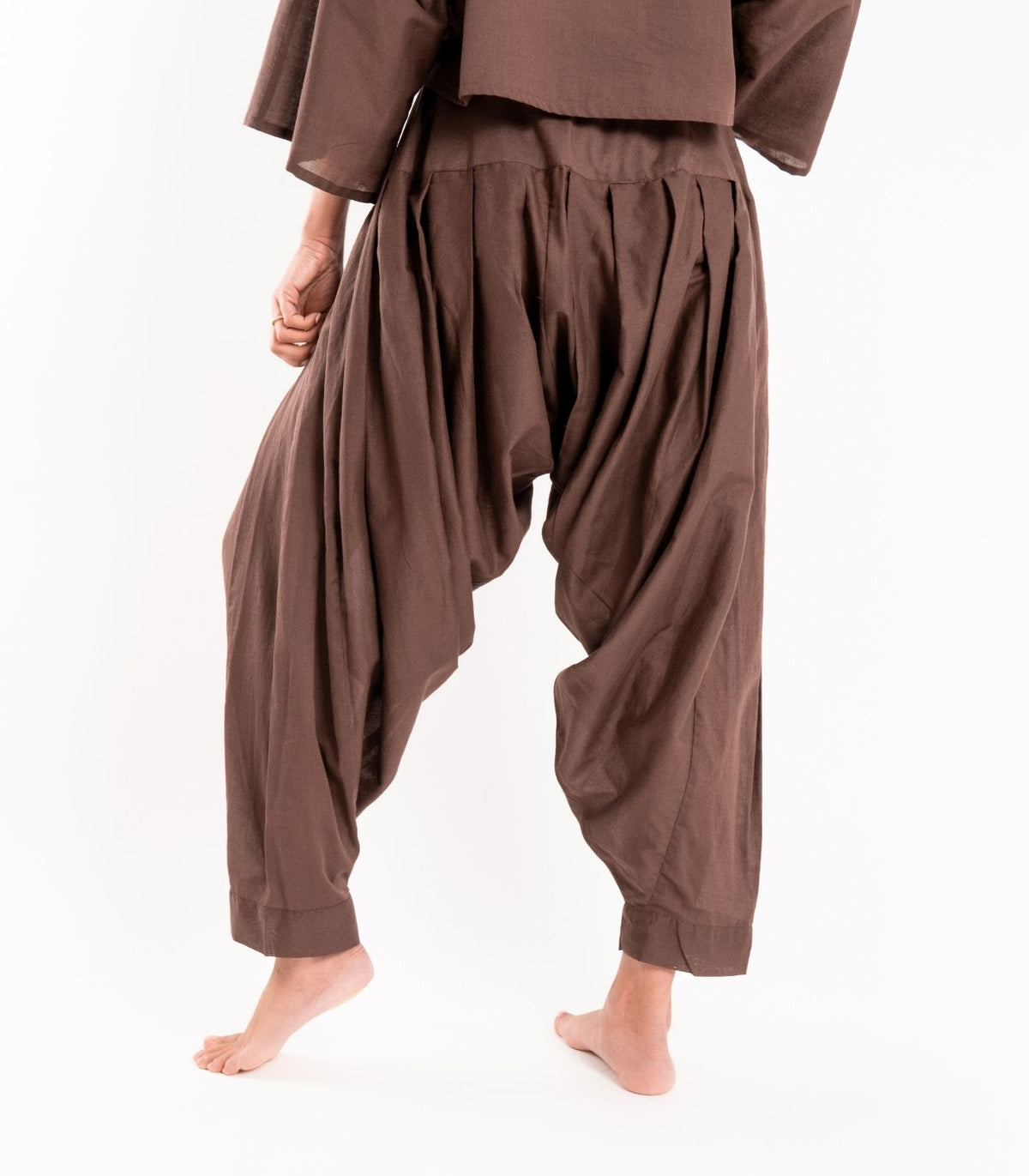 Organic Voile Patiala Pants - Chocolate