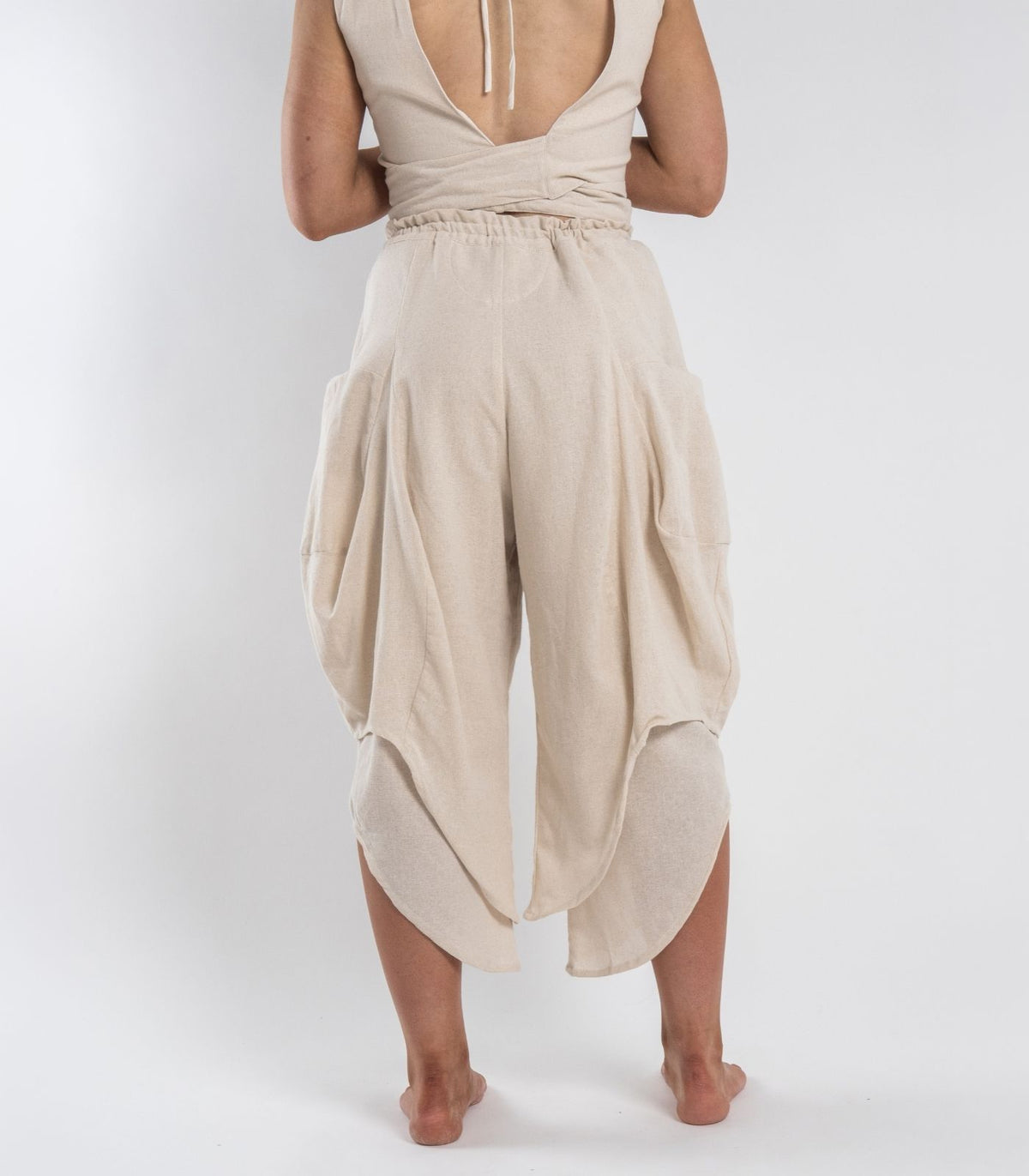 Organic Khadi Ripple Pants - Natural
