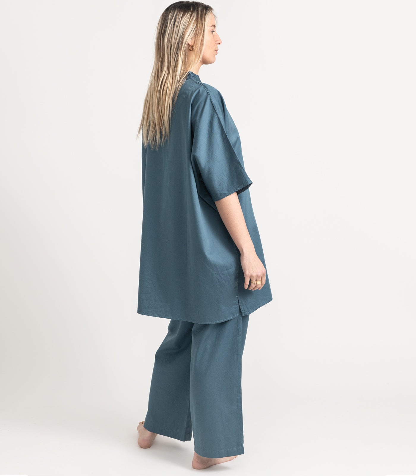 Bhumi Organic Cotton - Sateen Kurta PJ Set - Indian Teal