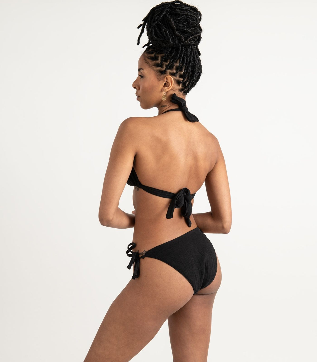 Organic Muslin Sauna Set - Black