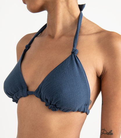 Organic Muslin Sauna Set - Indigo