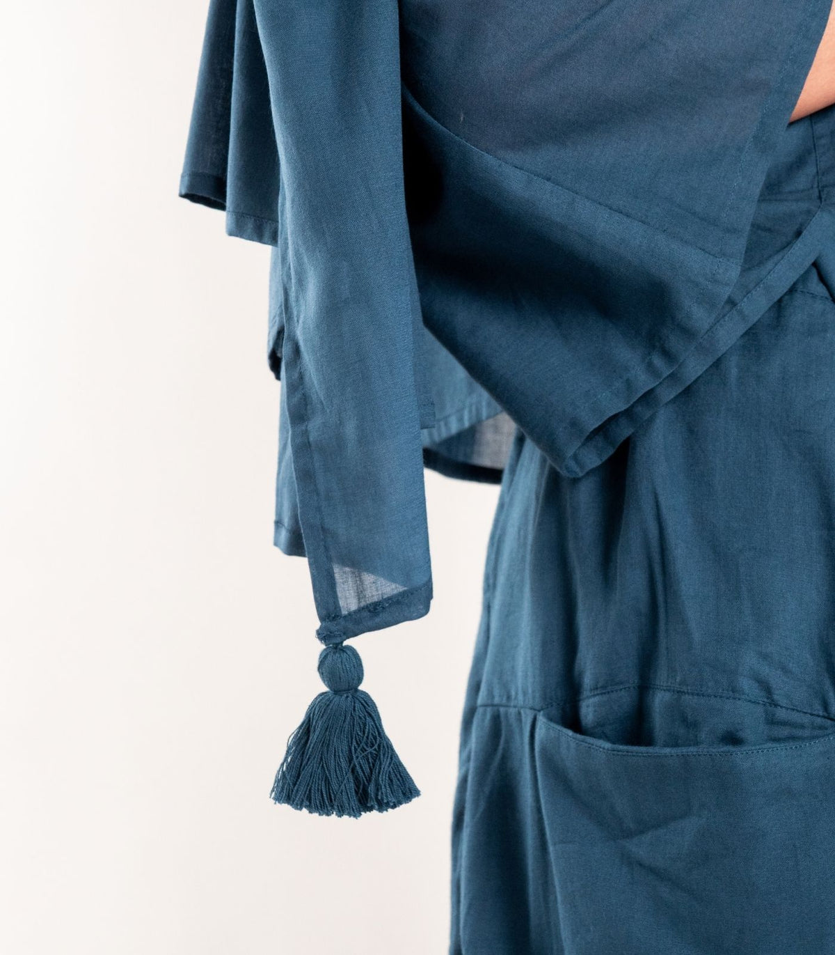 Organic Cotton Shawl (Voile) - Indigo
