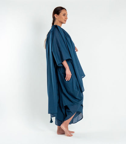Organic Cotton Shawl (Voile) - Indigo