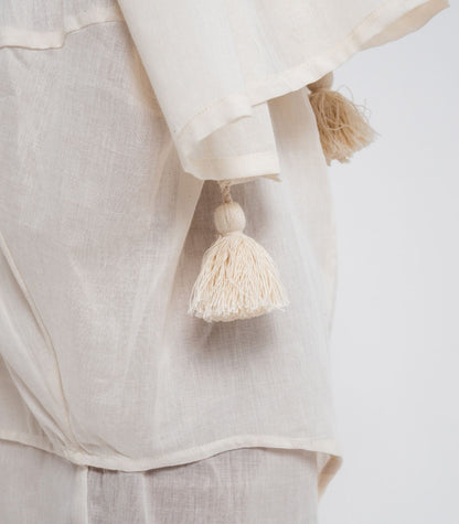 Organic Cotton Shawl (Voile) - Natural