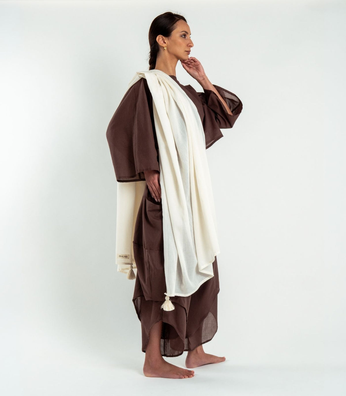 Organic Cotton Shawl (Voile) - Natural
