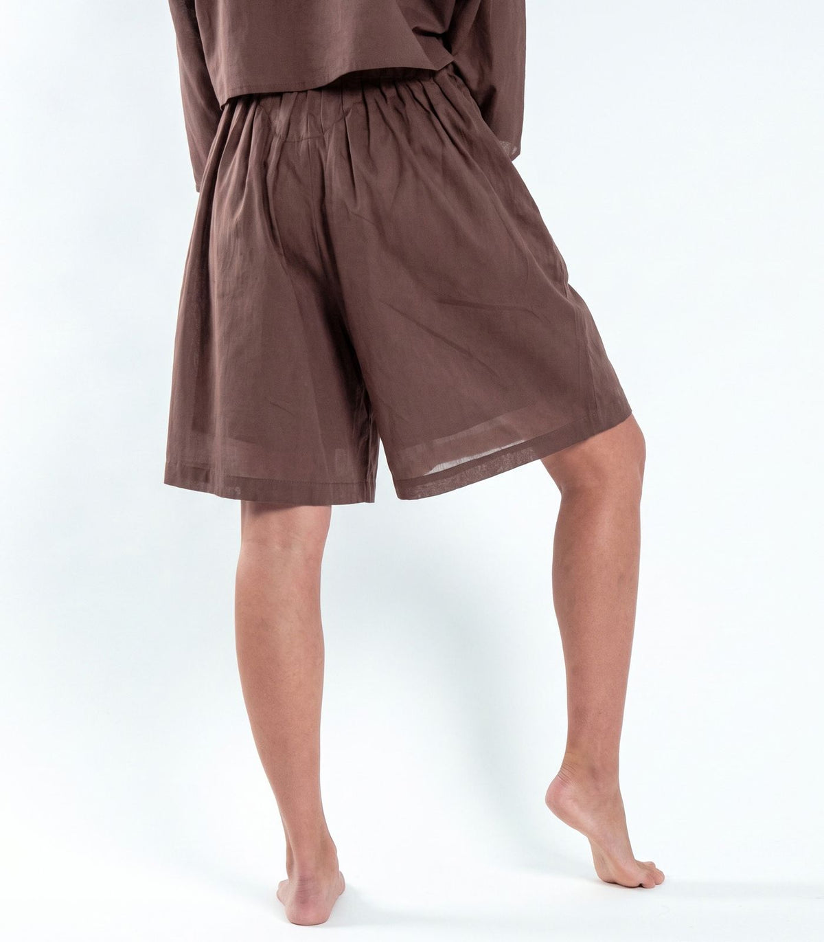 Organic Voile Breeze Shorts - Chocolate
