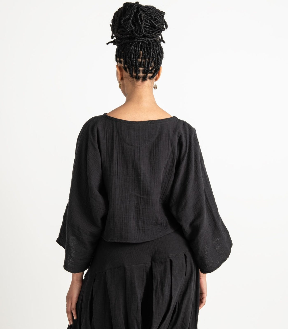 Organic Muslin Sunrise Shirt - Black