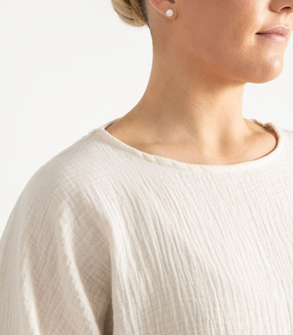 Organic Muslin Sunrise Shirt - Natural