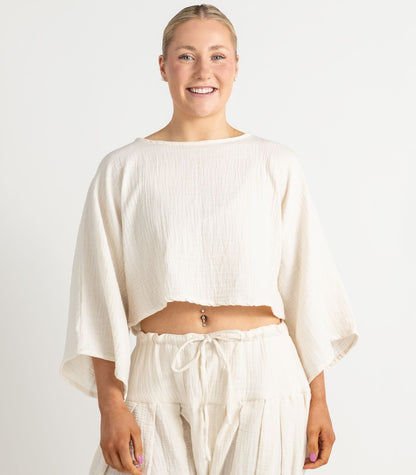 Organic Muslin Sunrise Shirt - Natural