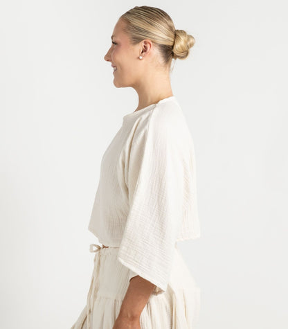Organic Muslin Sunrise Shirt - Natural