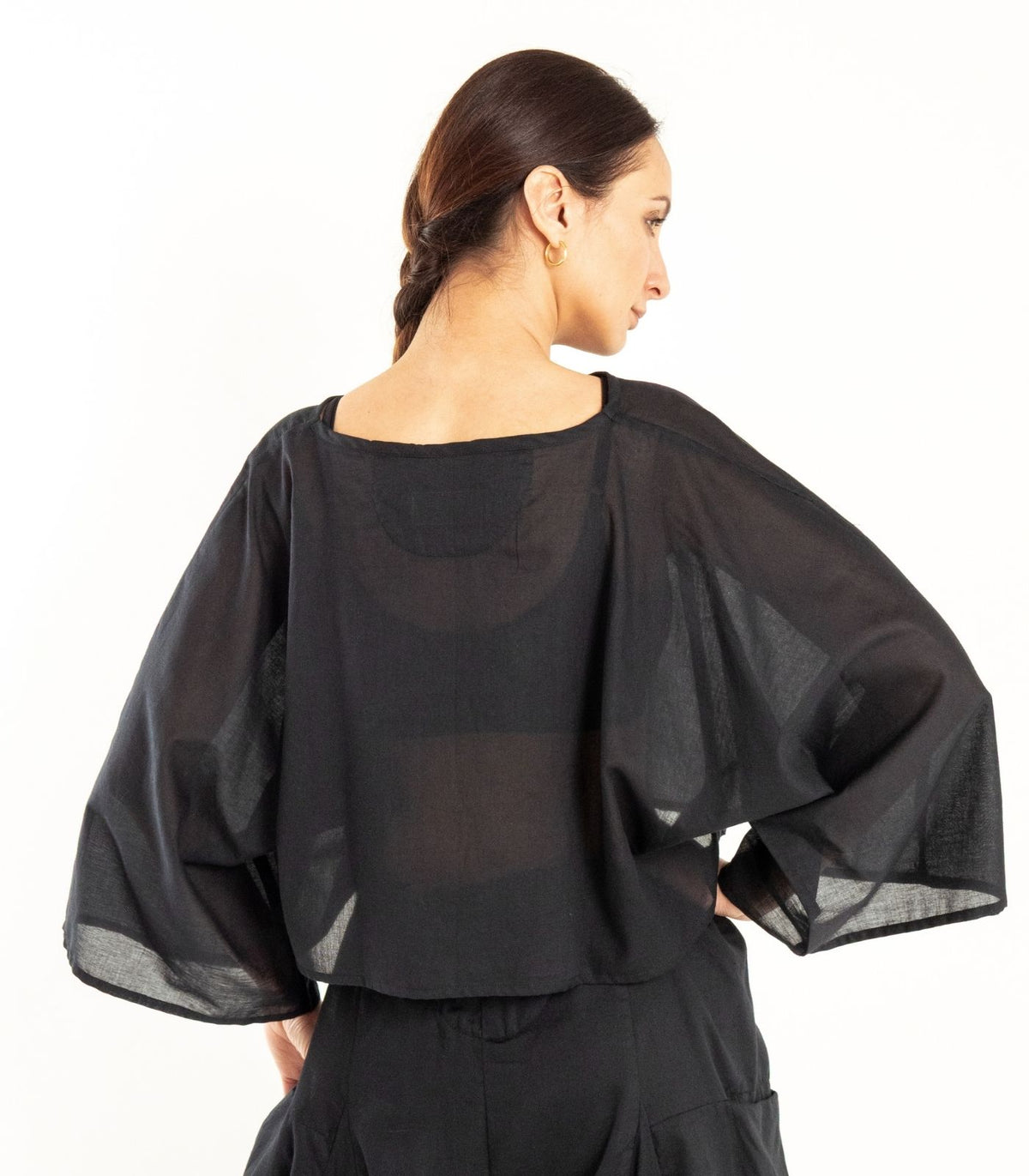 Organic Voile Sunrise Shirt - Black