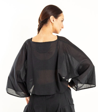 Organic Voile Sunrise Shirt - Black