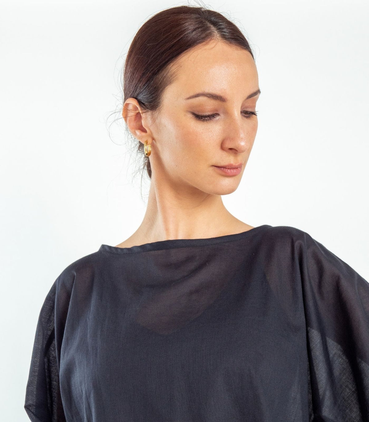 Organic Voile Sunrise Shirt - Black