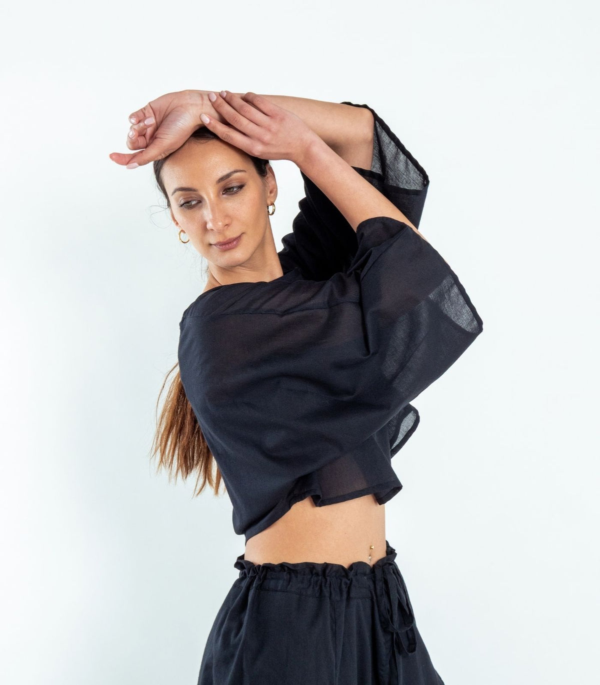 Organic Voile Sunrise Shirt - Black