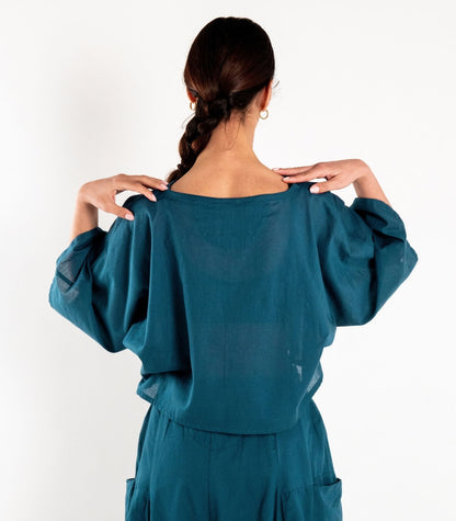 Organic Voile Sunrise Shirt - Indigo