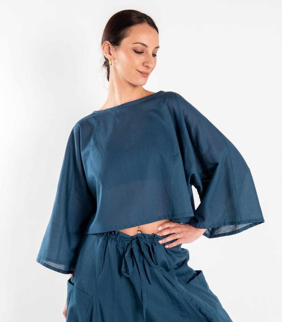 Organic Voile Sunrise Shirt - Indigo