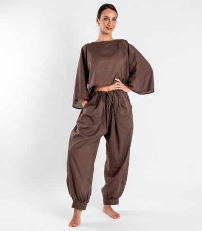 Organic Voile Sunrise Shirt - Chocolate