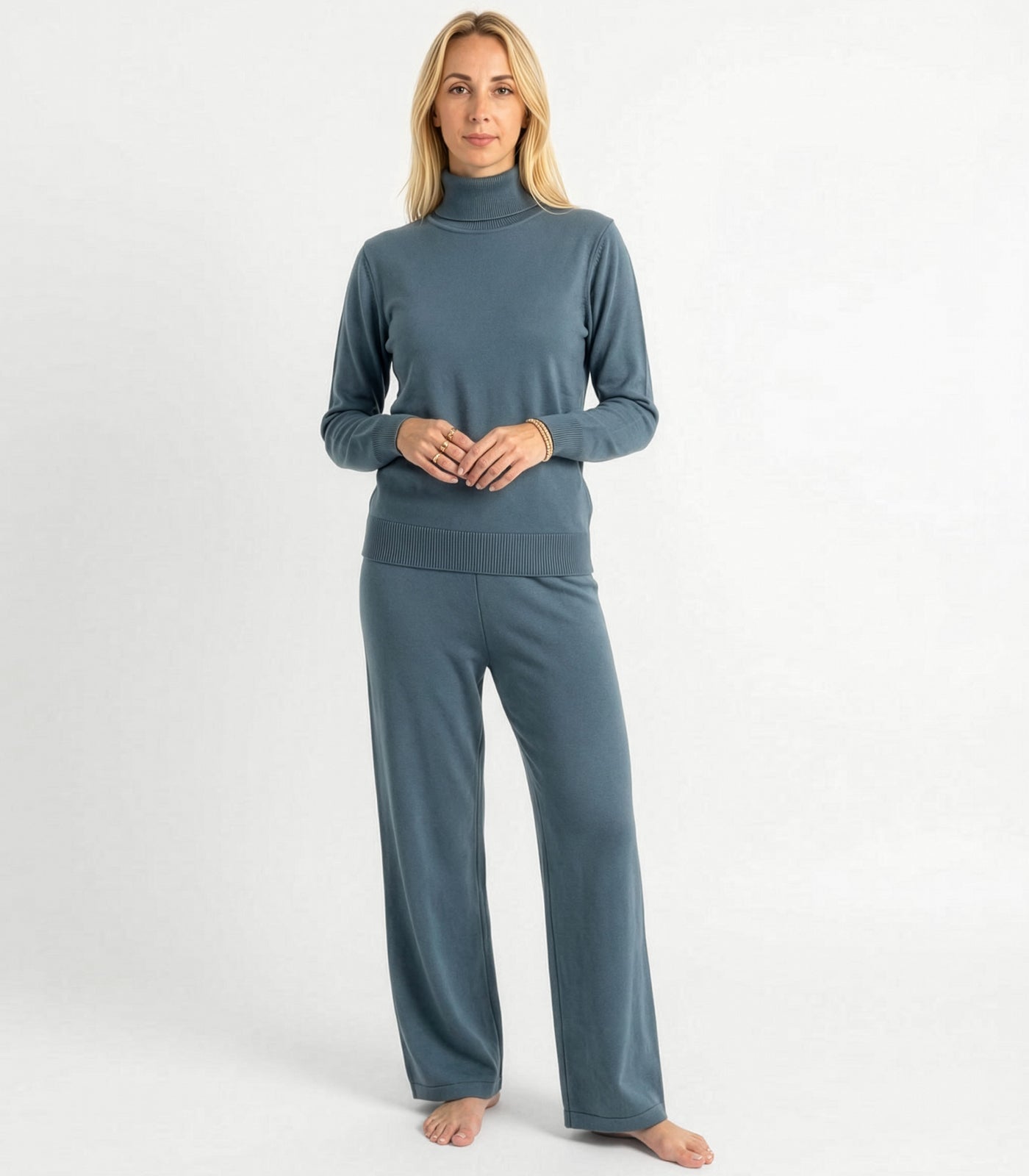 Bhumi Organic Cotton - Fine Knit Pant - Orion Blue