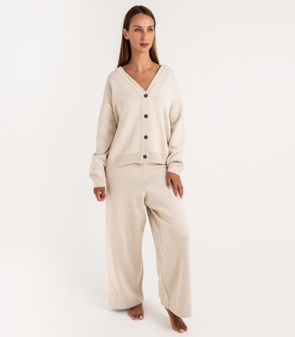 Bhumi Organic Cotton - Rib Knit Pant - Oatmeal