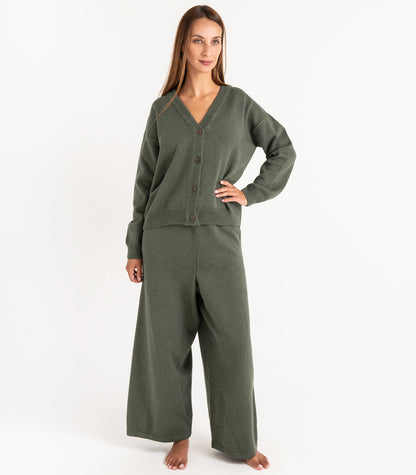 Bhumi Organic Cotton - Rib Knit Pant - Olive
