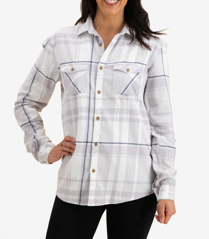 Bhumi Organic Cotton - Flannelette Shirt - Storm Grey Plaid