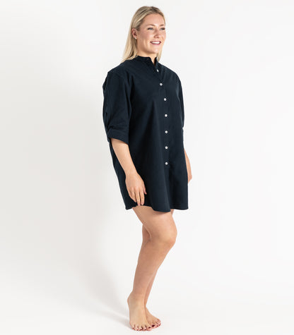 Bhumi Organic Cotton - Flannelette Night Shirt - Carbon 