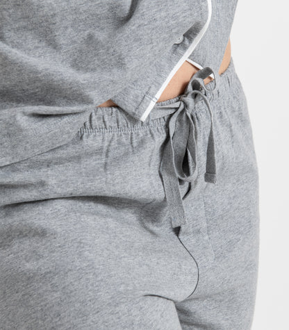 Bhumi Organic Cotton - Jersey Long PJ Set - Grey Melange