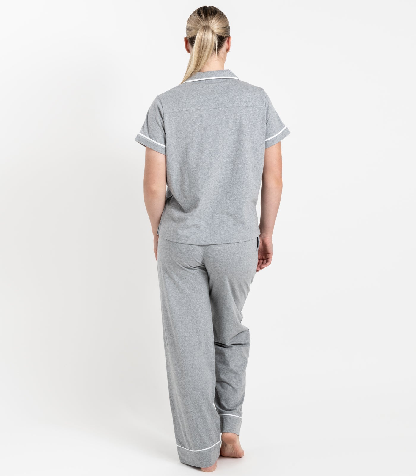 Bhumi Organic Cotton - Jersey Short Sleeve PJ Set - Grey Melange