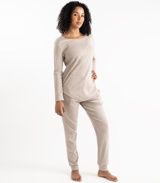 Mocha - Jersey Knit Long PJ Set