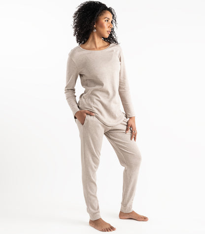 Mocha - Jersey Knit Long PJ Set
