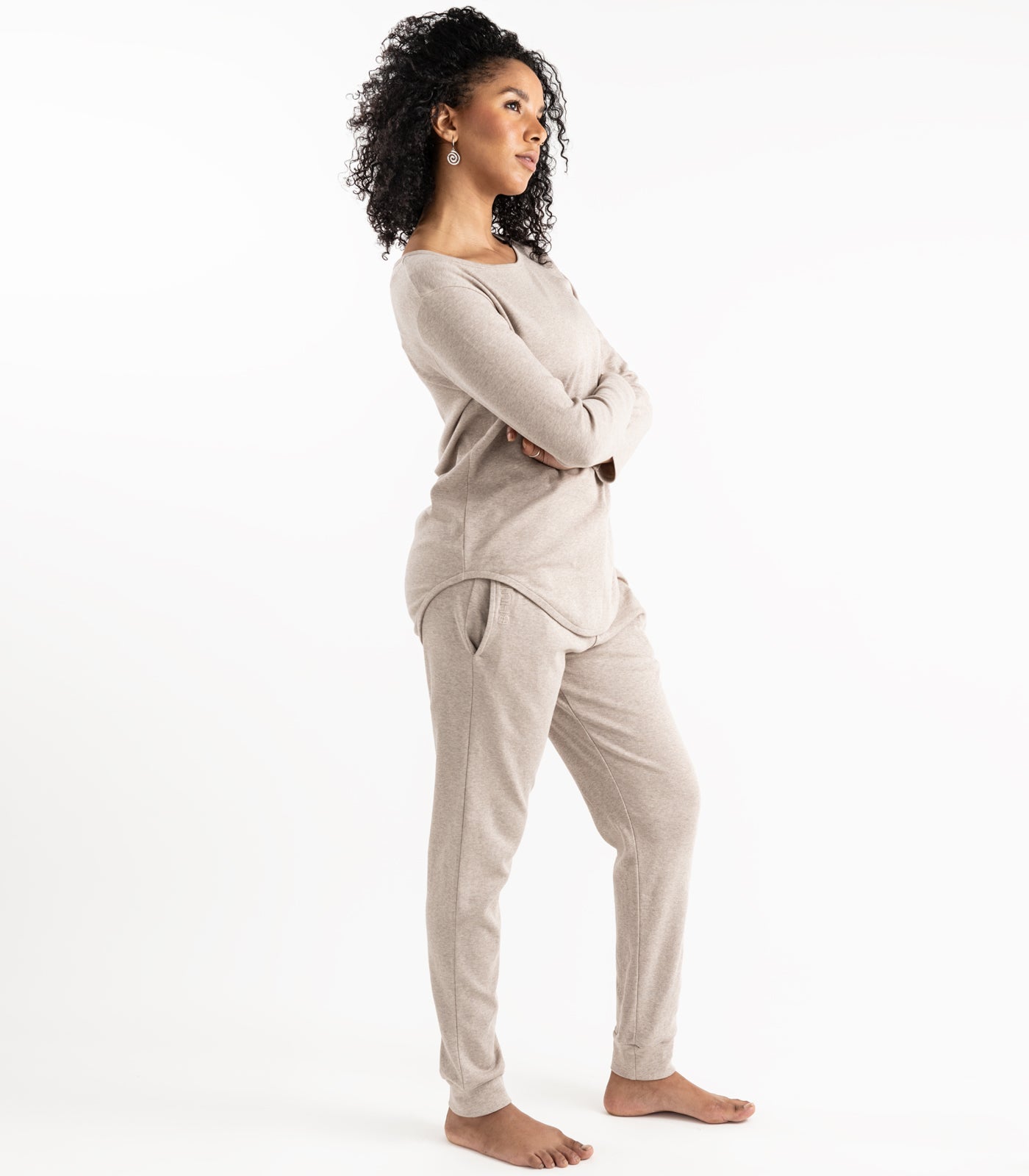 Mocha - Jersey Knit Long PJ Set