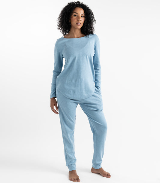 Blue Pea - Jersey Knit Long PJ Set