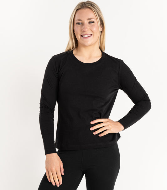 Bhumi Organic Cotton - Basic Long Sleeve Top - Black