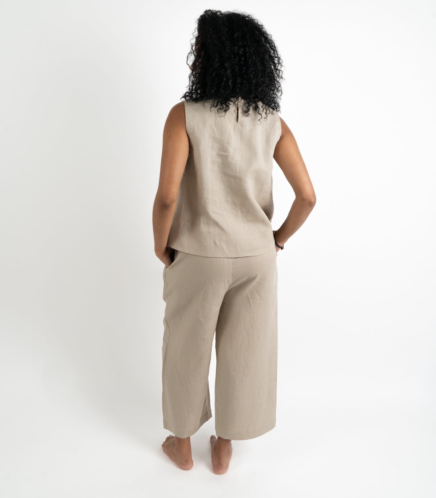 Organic Linen Balloon Lounge Pants - Raw