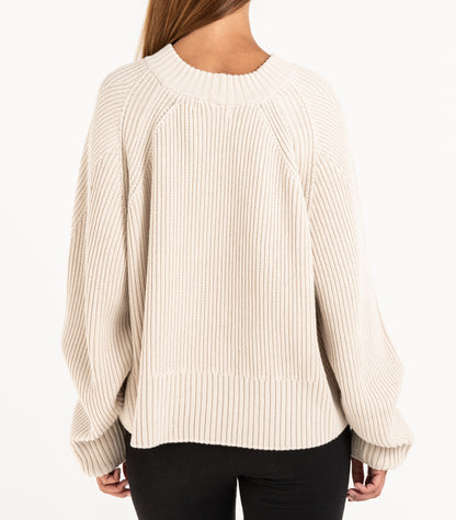 Bhumi Organic Cotton - Rib Knit Jumper - Oatmeal