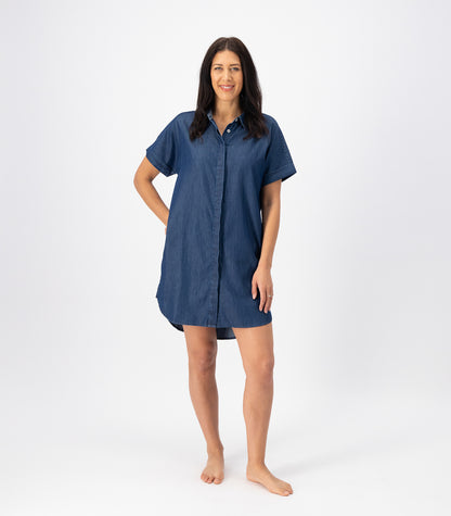 Bhumi Organic Cotton - Denim Shirt Dress - Denim