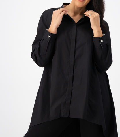Bhumi Organic Cotton - Long Shirt - Black