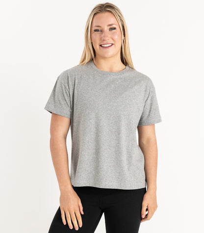 Bhumi Organic Cotton - Oversized Boxy Tee - New Arrival - Grey Melange