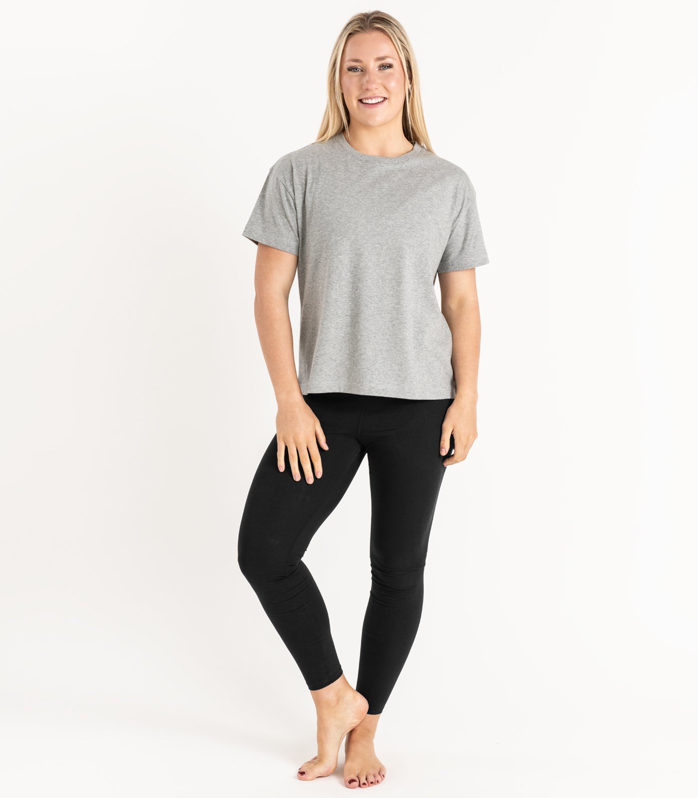 Bhumi Organic Cotton - Oversized Boxy Tee - New Arrival - Grey Melange