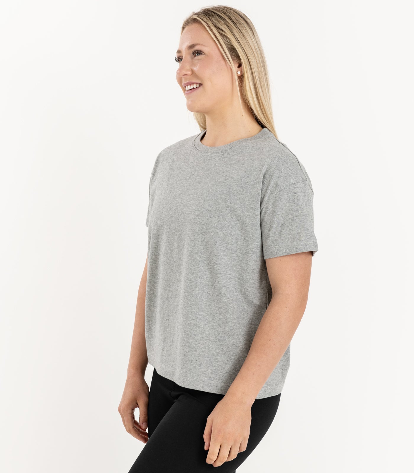 Bhumi Organic Cotton - Oversized Boxy Tee - New Arrival - Grey Melange