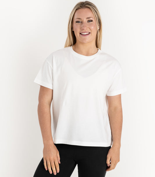 Bhumi Organic Cotton - Oversized Boxy Tee - White