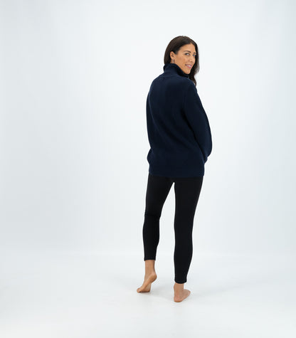 Bhumi Organic Cotton - Zip Sweater - Navy