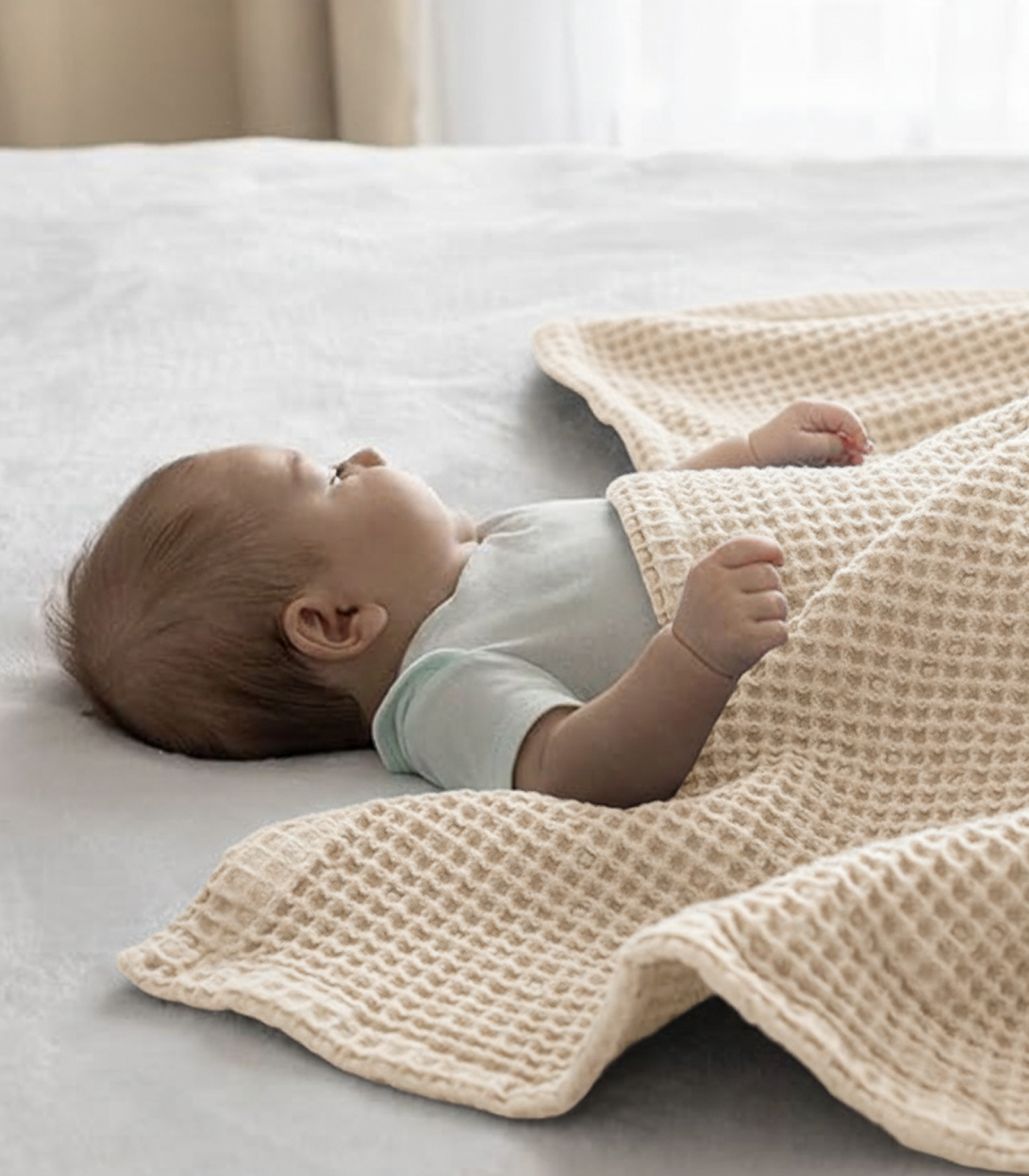 Bhumi Organic Cotton - Baby Waffle Blanket - New Arrival - Natural