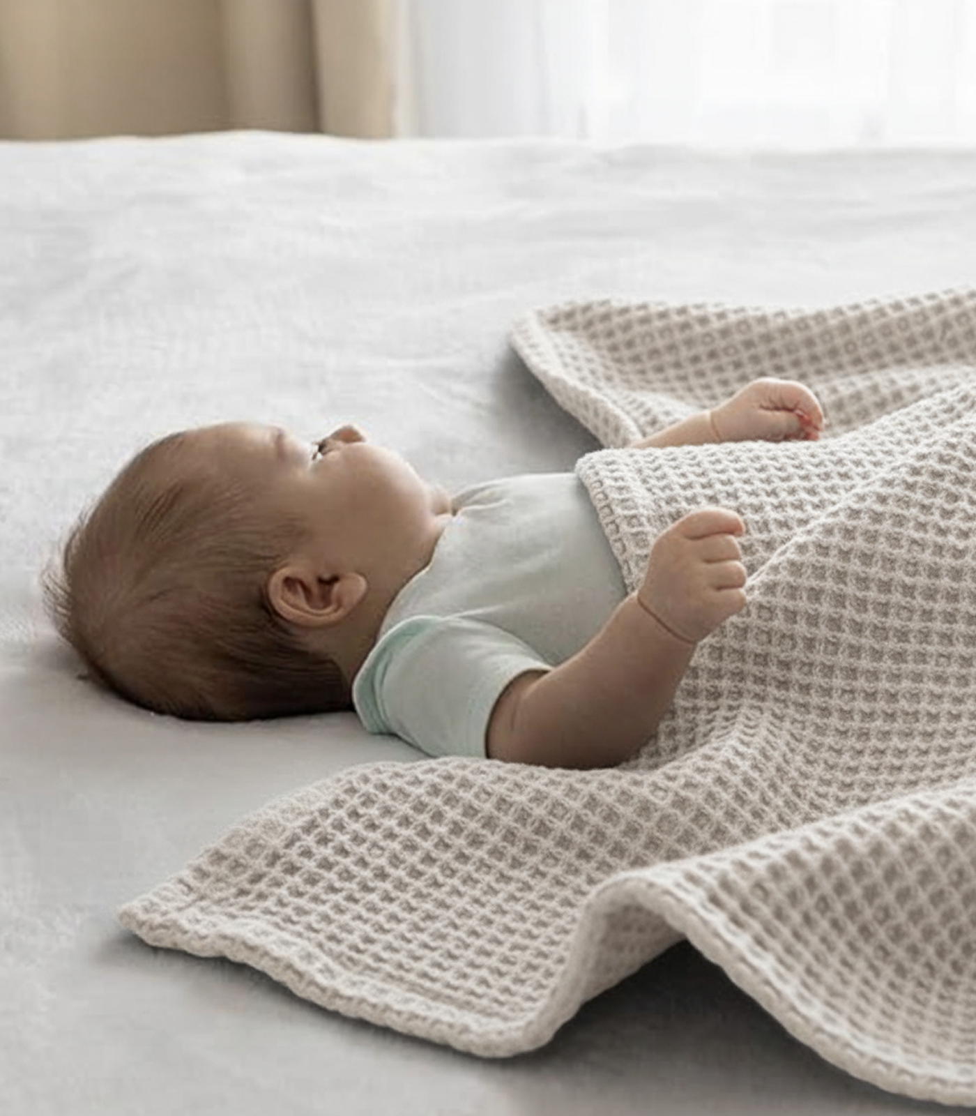 Bhumi Organic Cotton - Baby Waffle Blanket - New Arrival - Light Grey